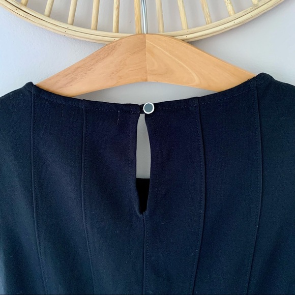 Monteau Jewel Neck Fit and Flare Little Black Cocktail Dress size Small - Picture 6 of 8